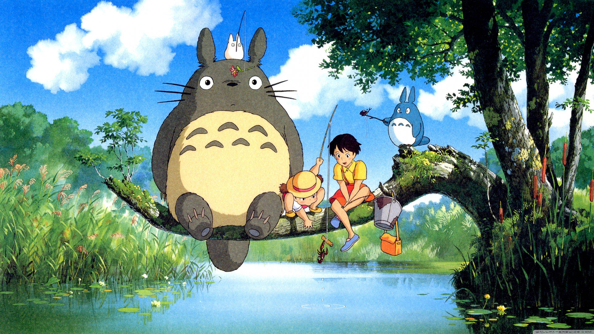 Ghibli Totoro Friends Fishing Picture