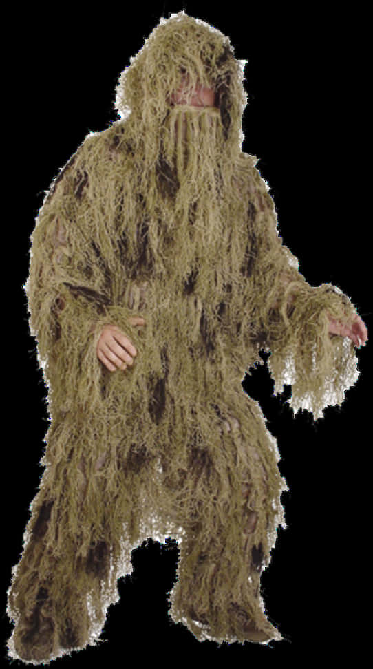 Ghillie Suit Camouflage Costume PNG