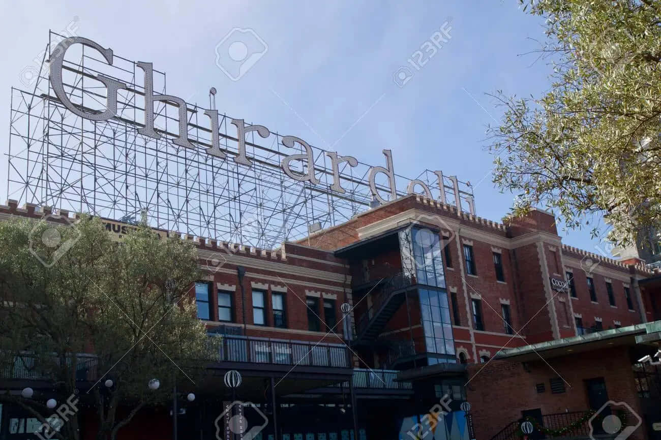 Ghirardelli Square Sign From Below Wallpaper