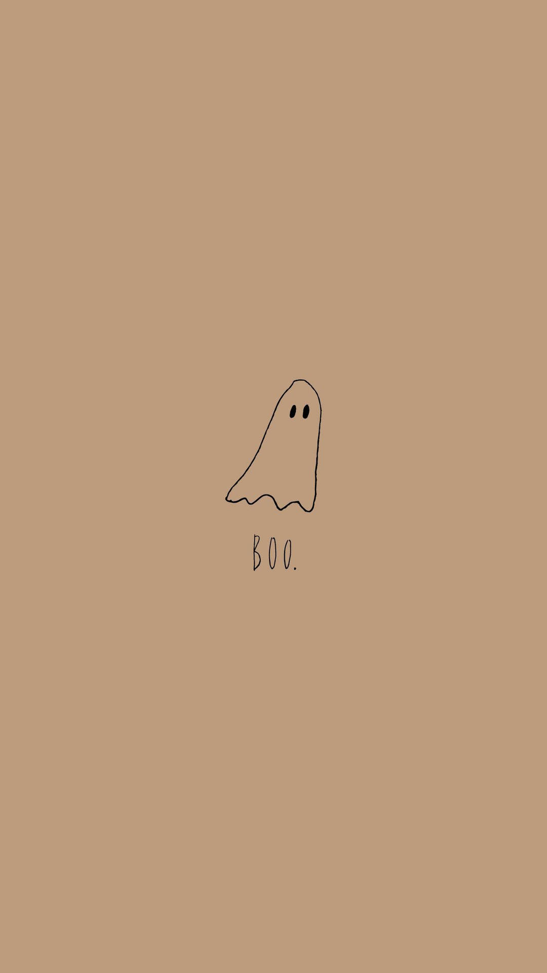 Ghost Aesthetic Logo In Brown Wallpaper