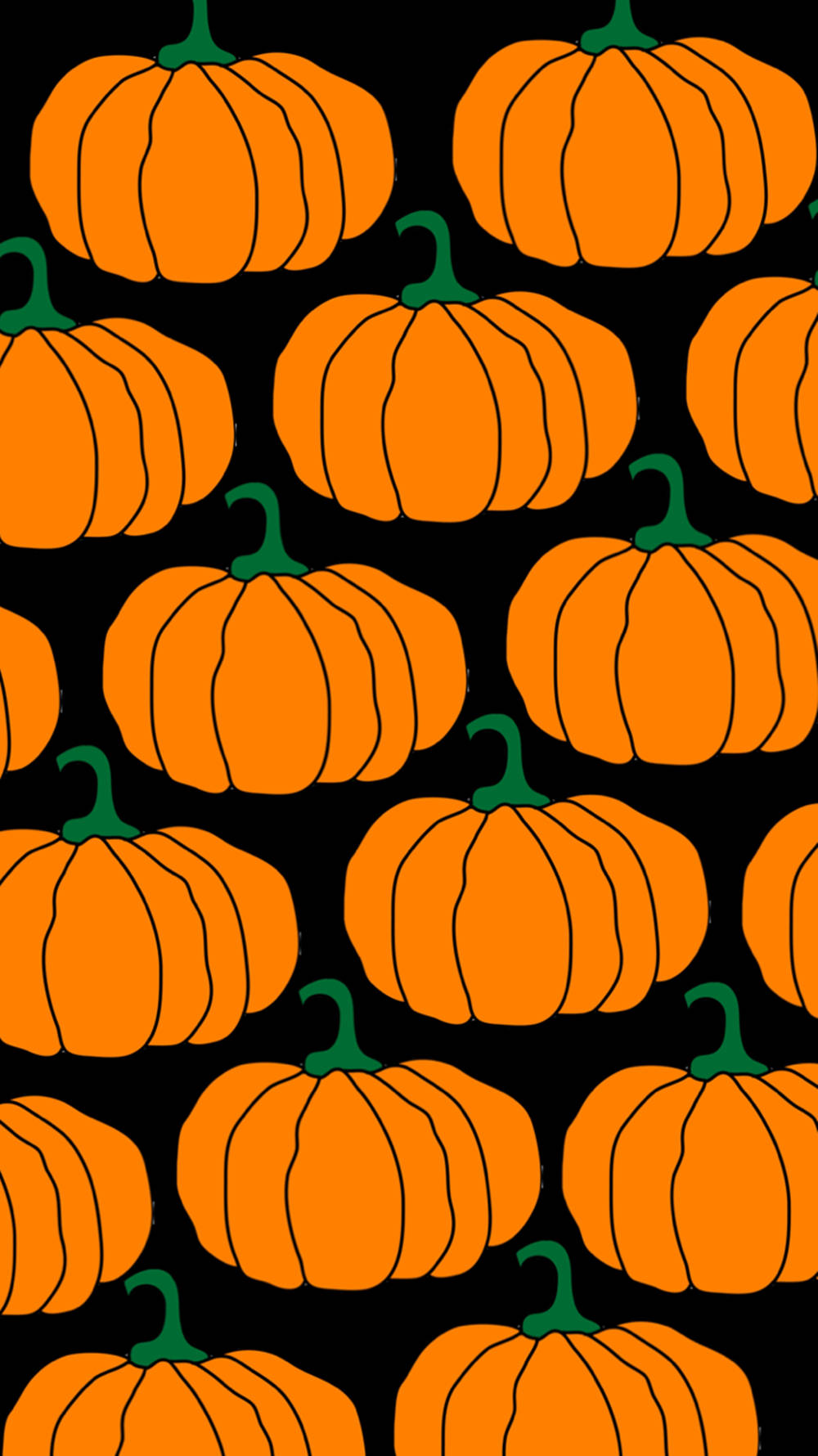 Ghost Aesthetic Pumpkin Pattern Wallpaper