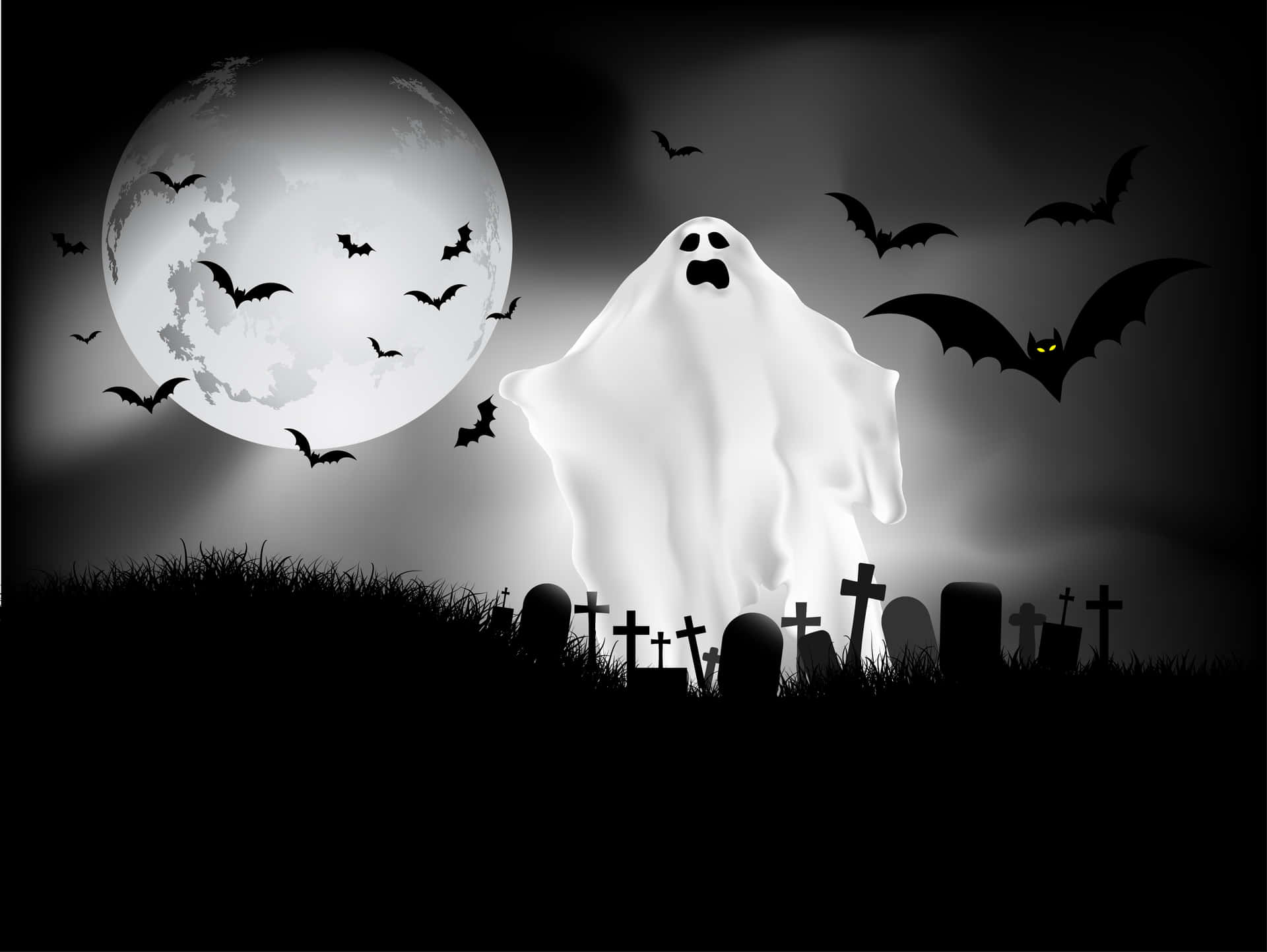 Embrace the mysterious and unknown with a Ghost background image