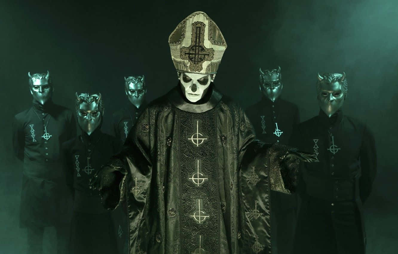 Ghost Band Members With Papa Nihil Wallpaper