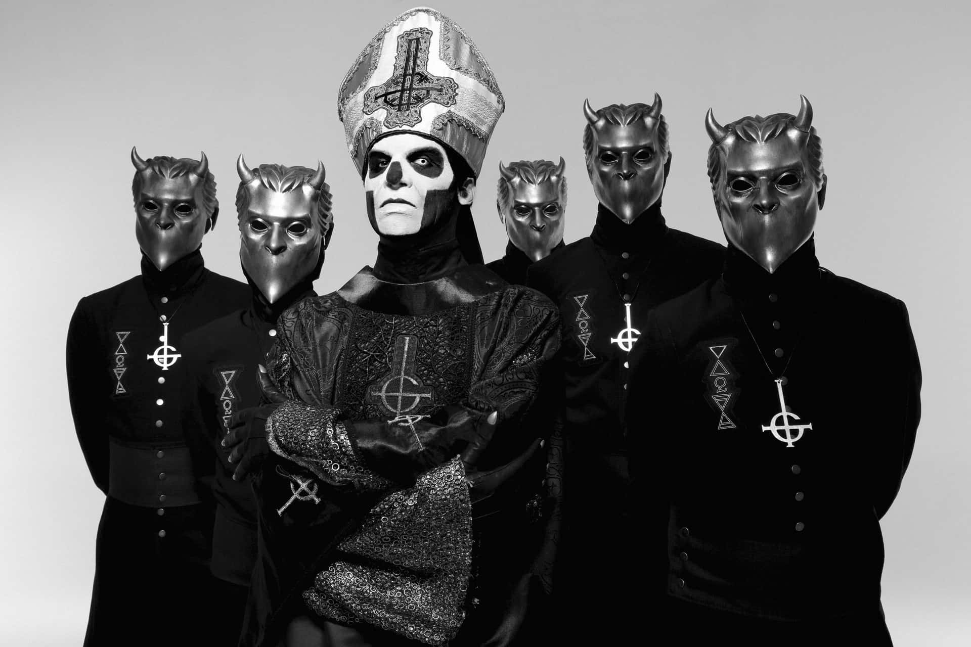 Ghost Band Papa Nihil With Masked Demons Wallpaper