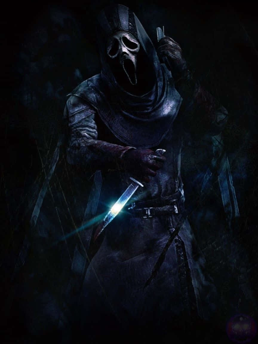 Ghost Face Holding Knife Picture