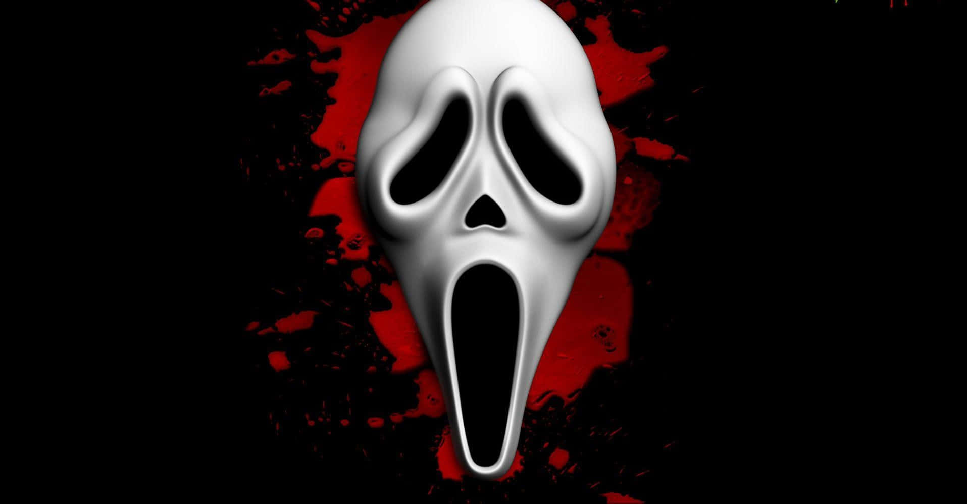 Blodig Ghost Face Logo Billede Tapet