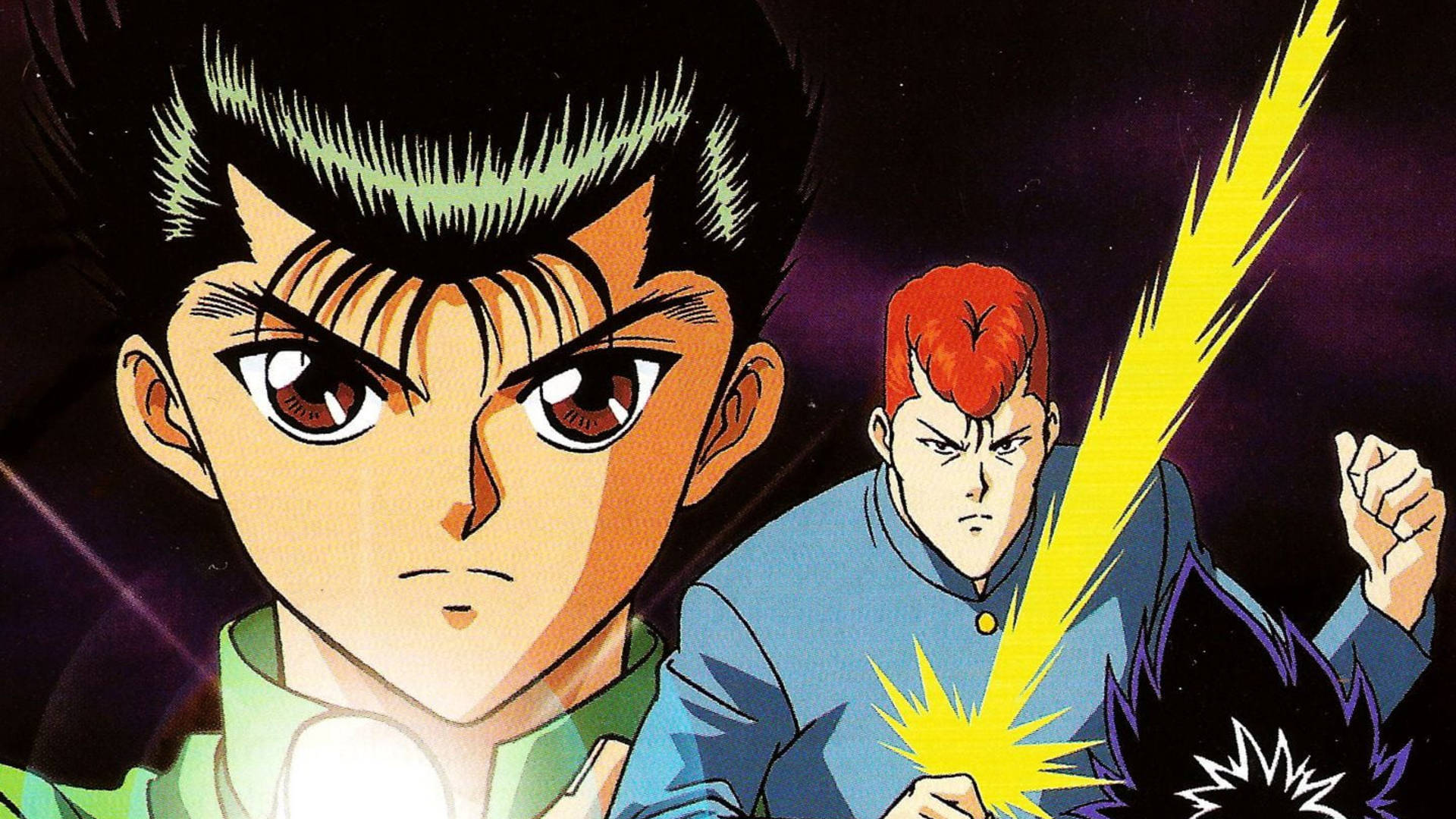 Ægte Fighter Anime Kazuma og Yusuke Tapet Wallpaper