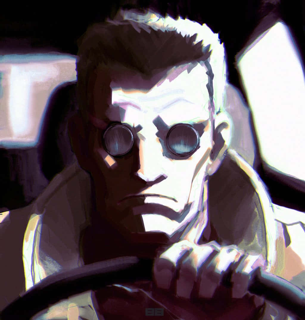 Batou takes out an enemy in Ghost In The Shell Wallpaper