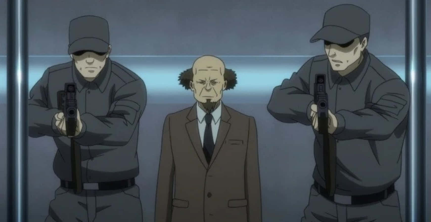 Daisuke Aramaki, leader of the renowned cyber security firm Section 9 from the iconic anime series Ghost in the Shell" Wallpaper