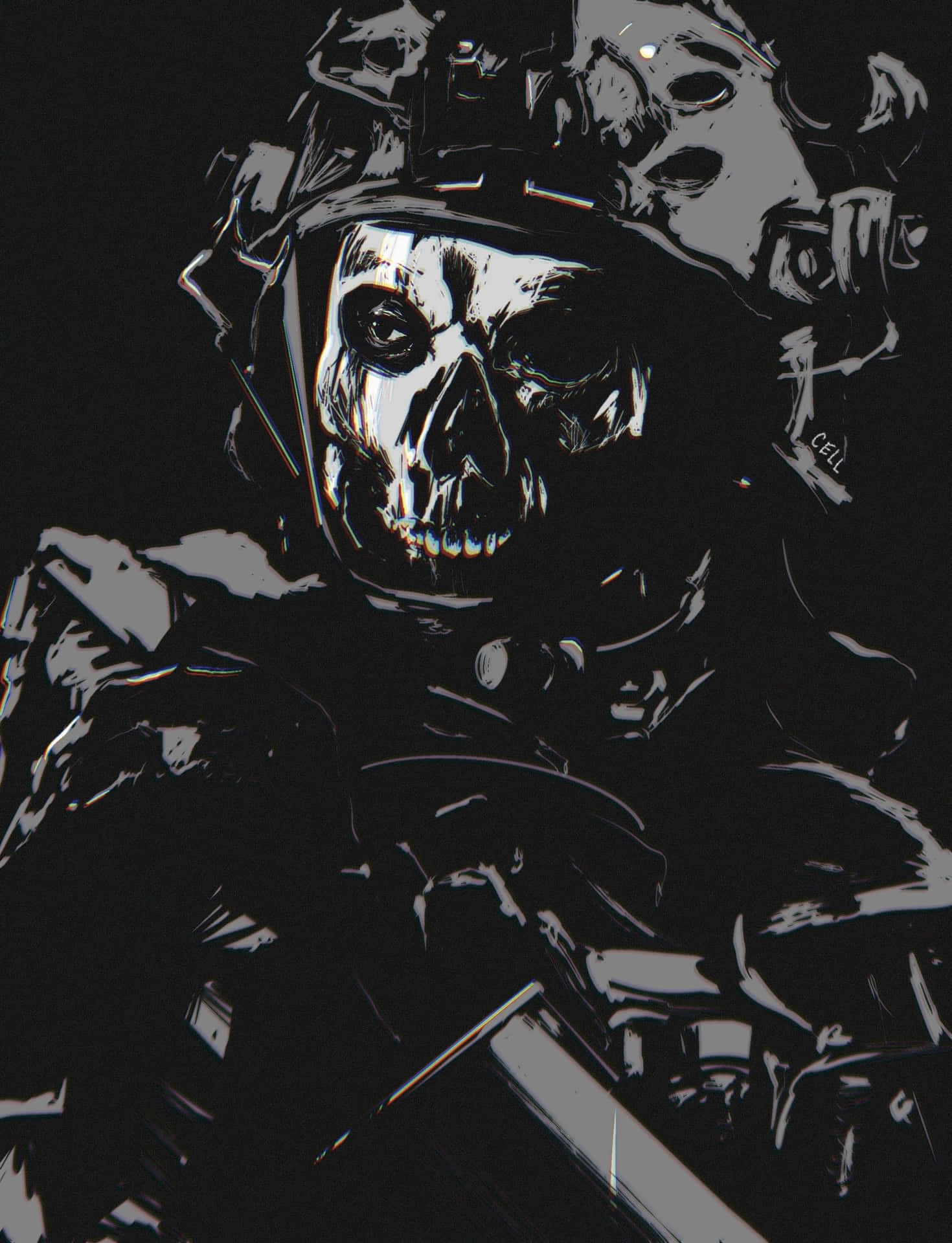 Ghost M W2 Iconic Skull Mask Wallpaper