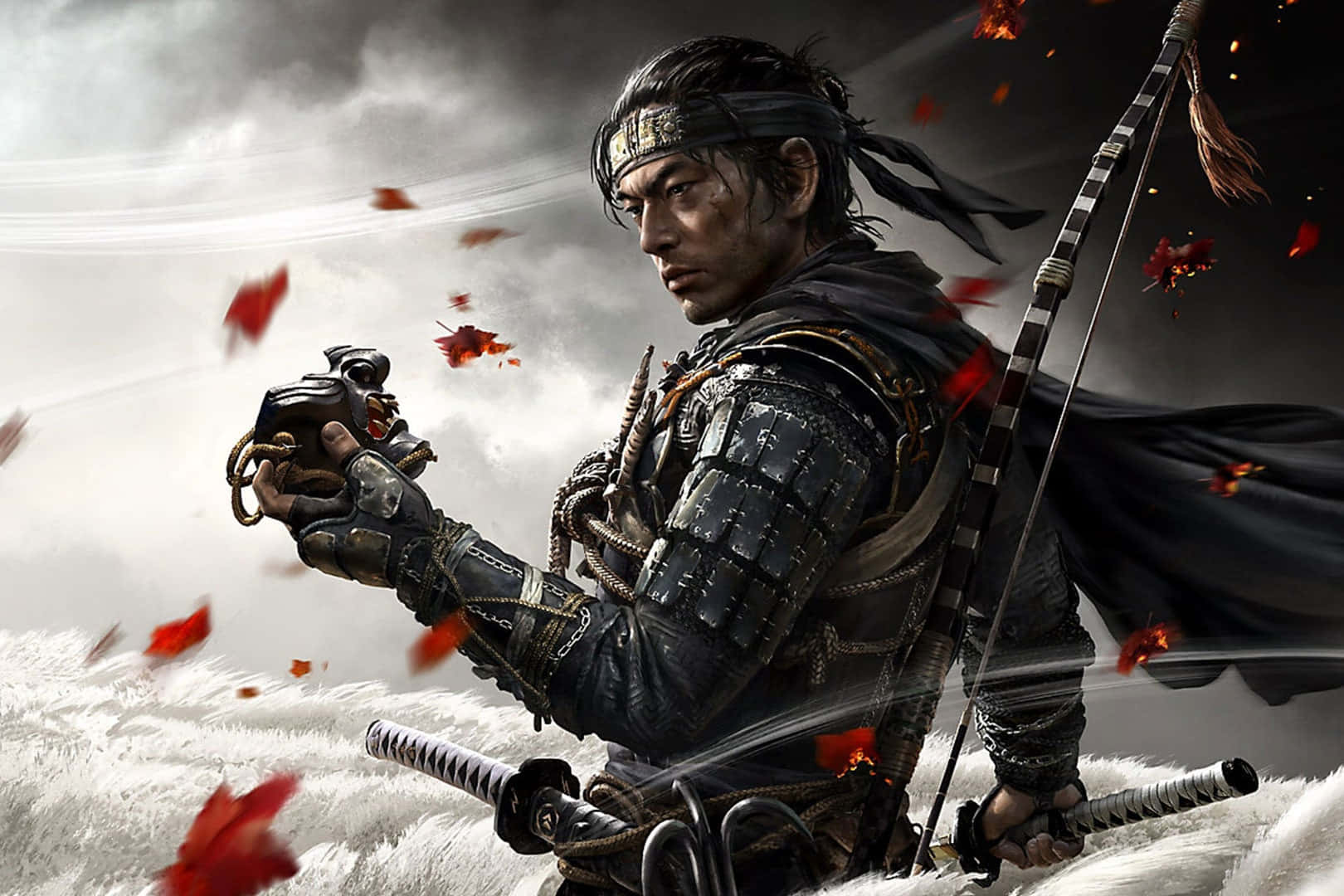 "Vanquish the Mongol invaders in style with Ghost of Tsushima on your Iphone" Wallpaper