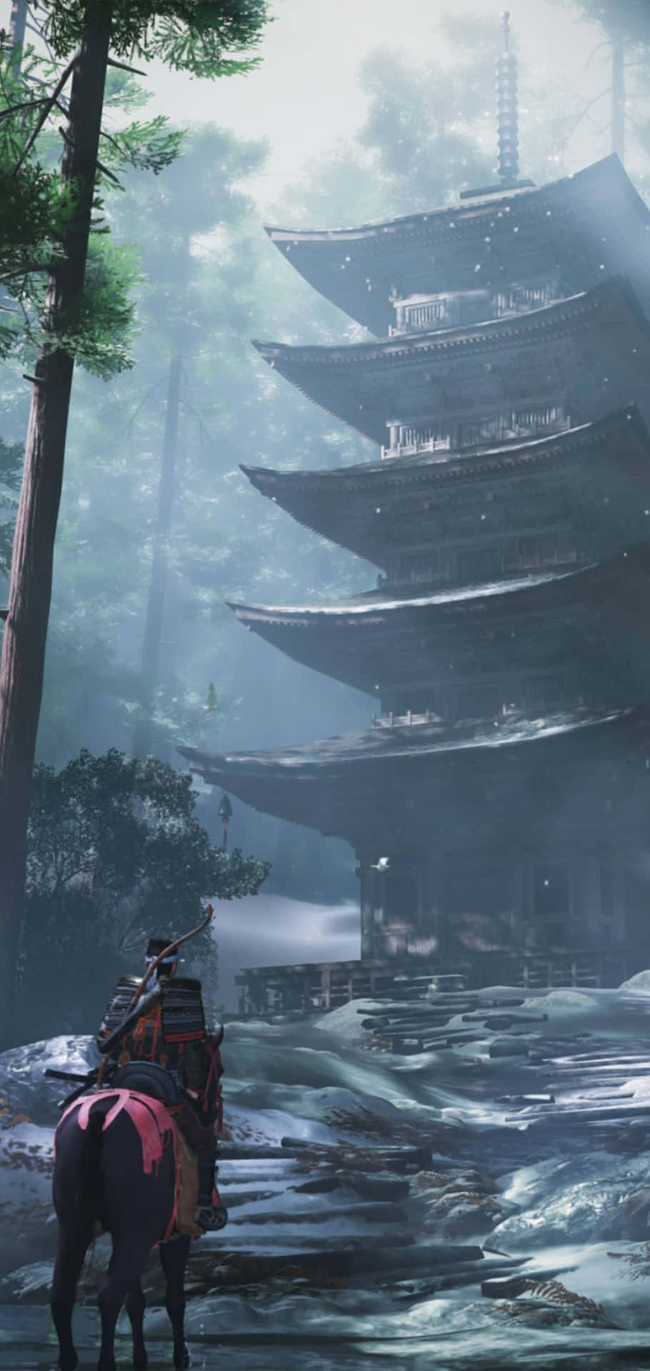 Explore Feudal Japan on your iPhone with Ghost of Tsushima Wallpaper
