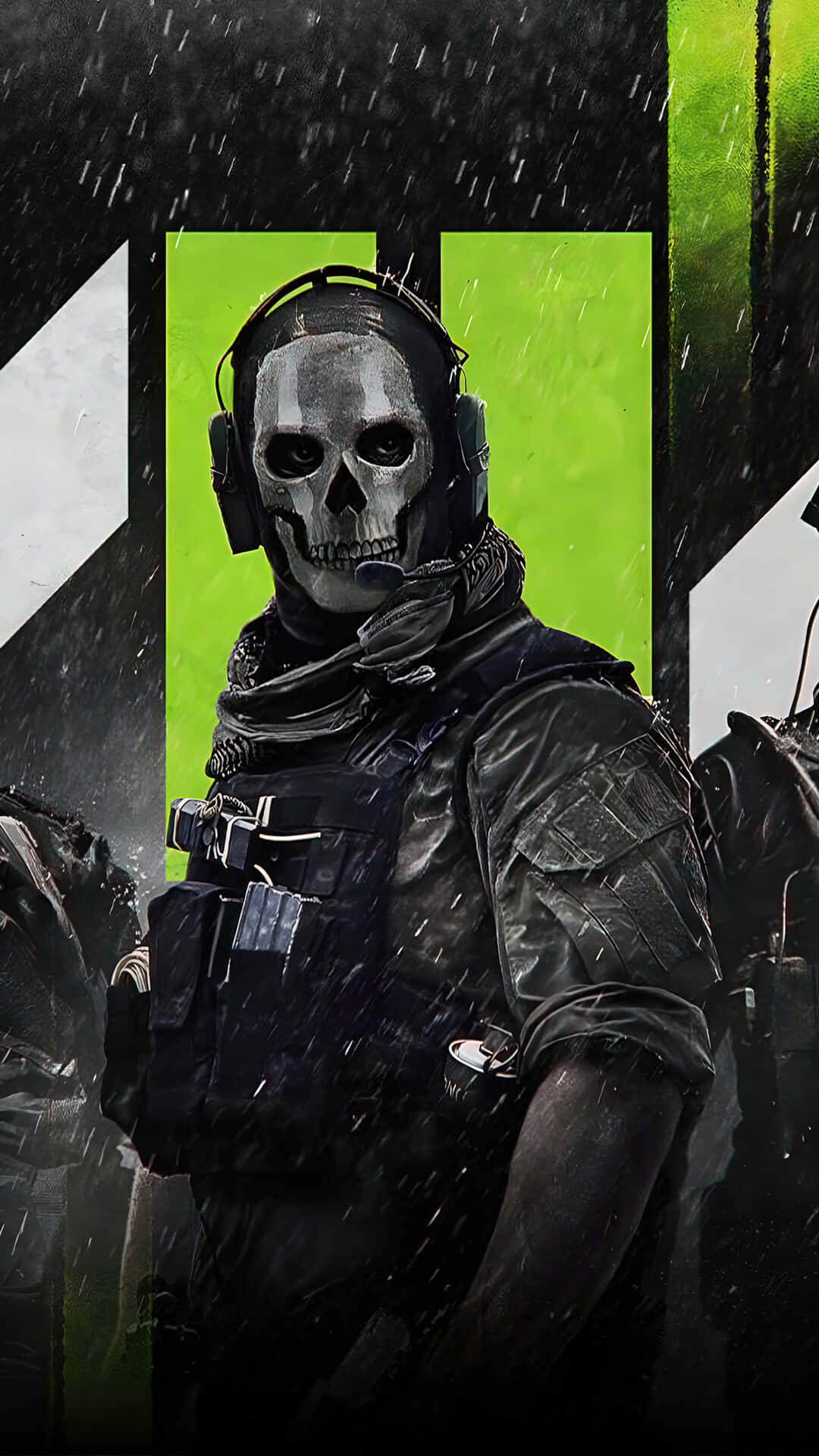 Ghost Operator Rainy Backdrop Wallpaper