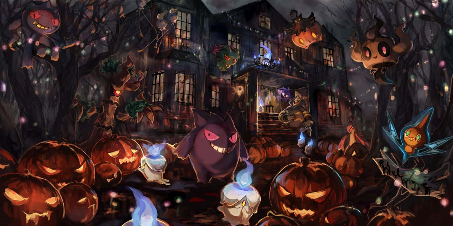 Spooky Spectrum - Assembly of Ghost Pokemon Wallpaper