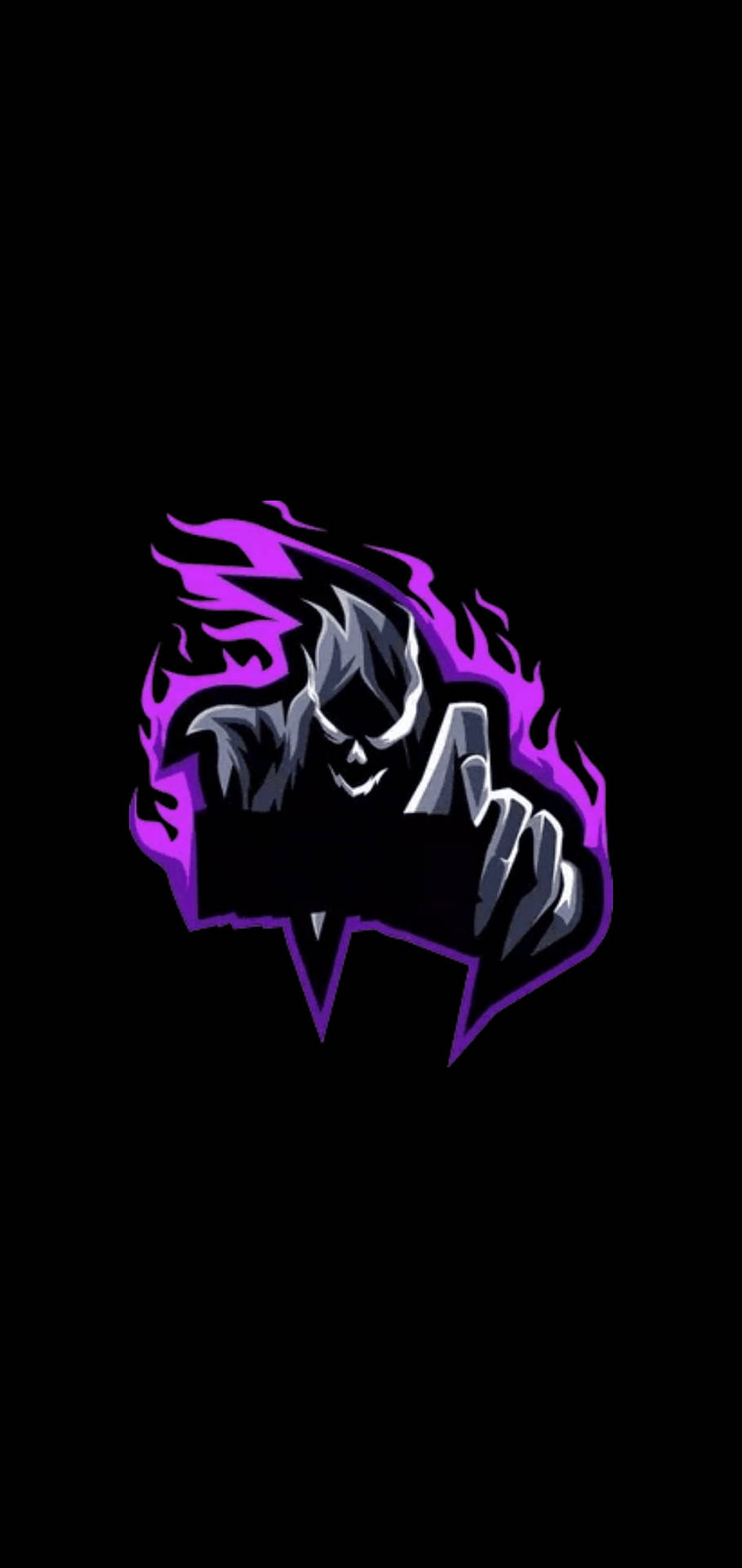 Ghost Purple Flames Gaming Logo Hd