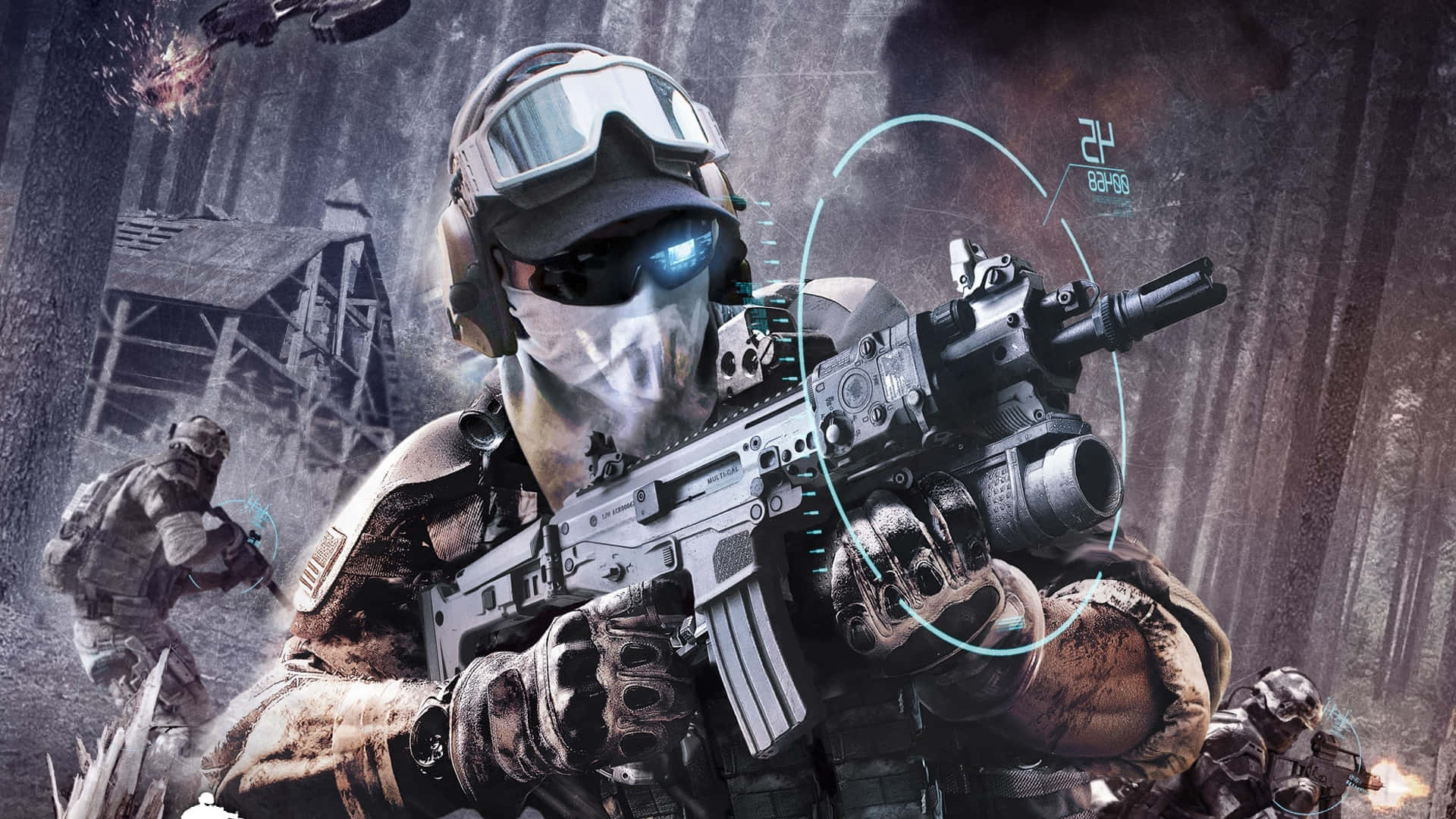 Udforsk det virtuelle slagmark med Ghost Recon. Wallpaper