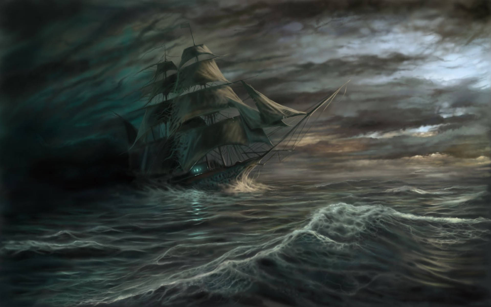 Ghost Ship On Voyage Wallpaper