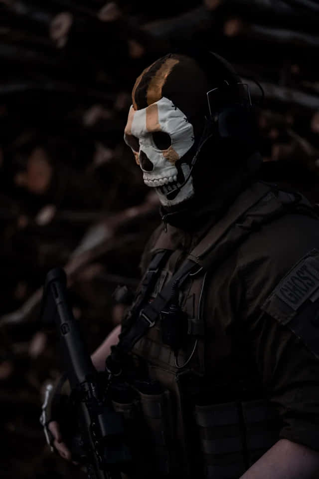 Ghost Skull Mask Soldier P F P Wallpaper