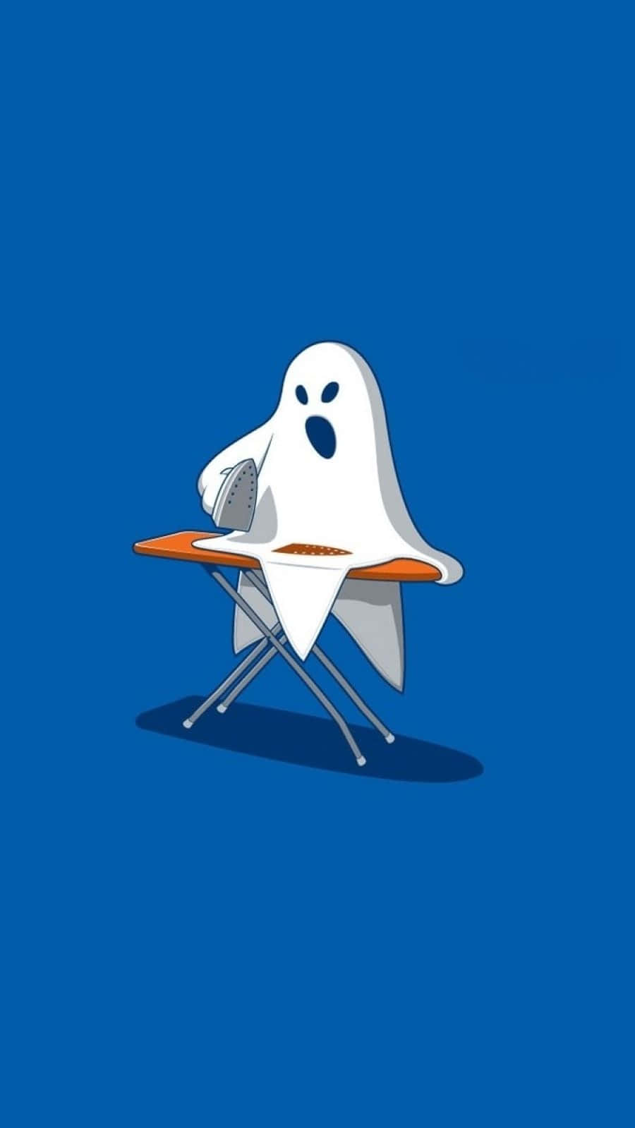 Ghost Using Ironing Board Wallpaper