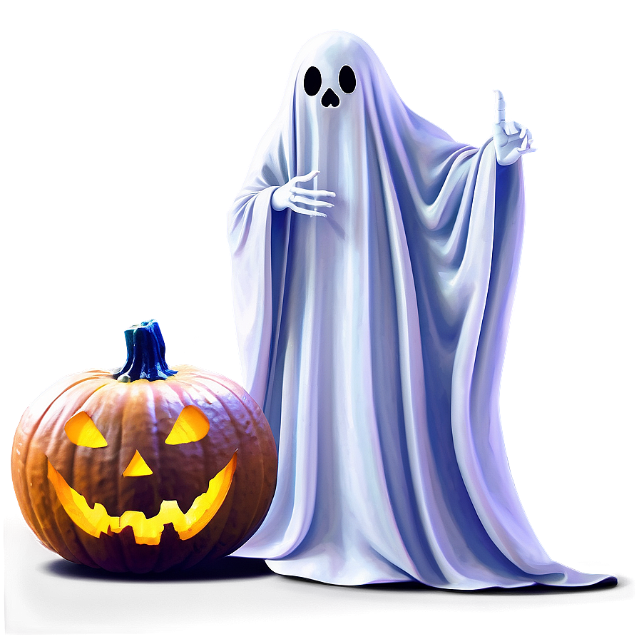 Ghost With Pumpkin Png Fbn32 PNG