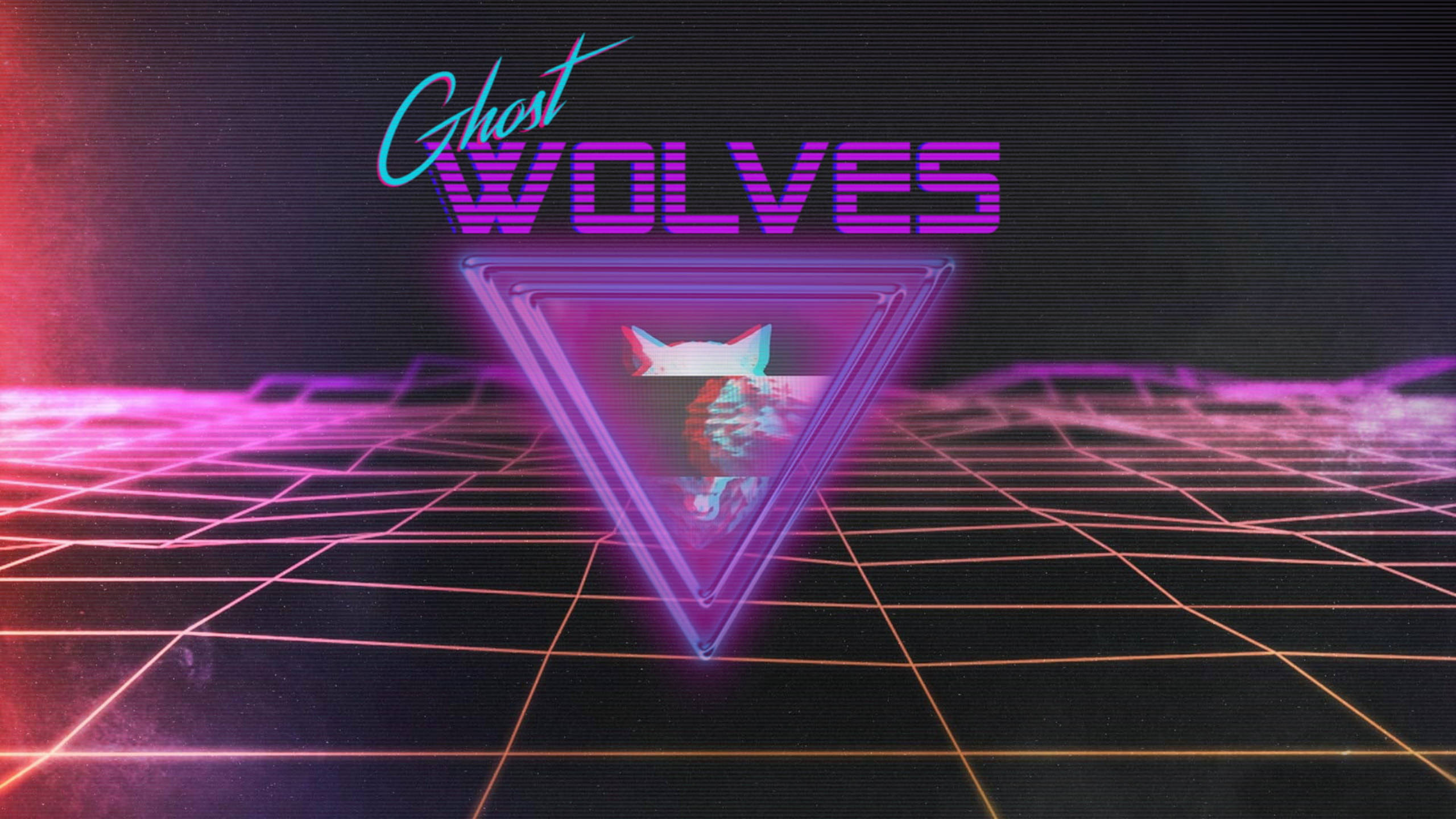 Ghost Wolves Logo Purple Aesthetic Tumblr Laptop Wallpaper