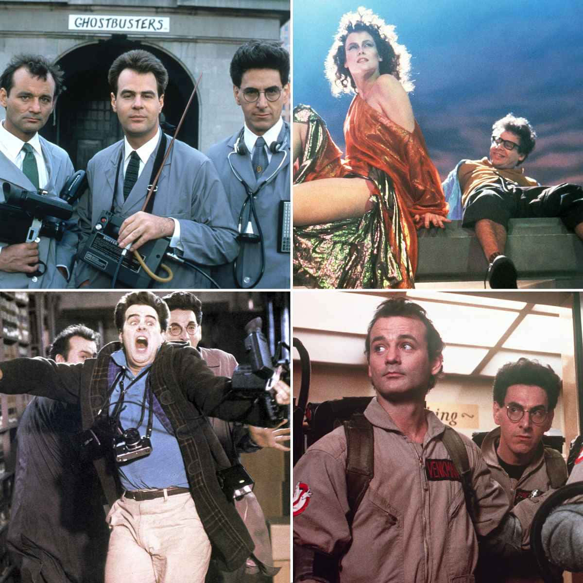 Classic Ghostbusters team ready for action