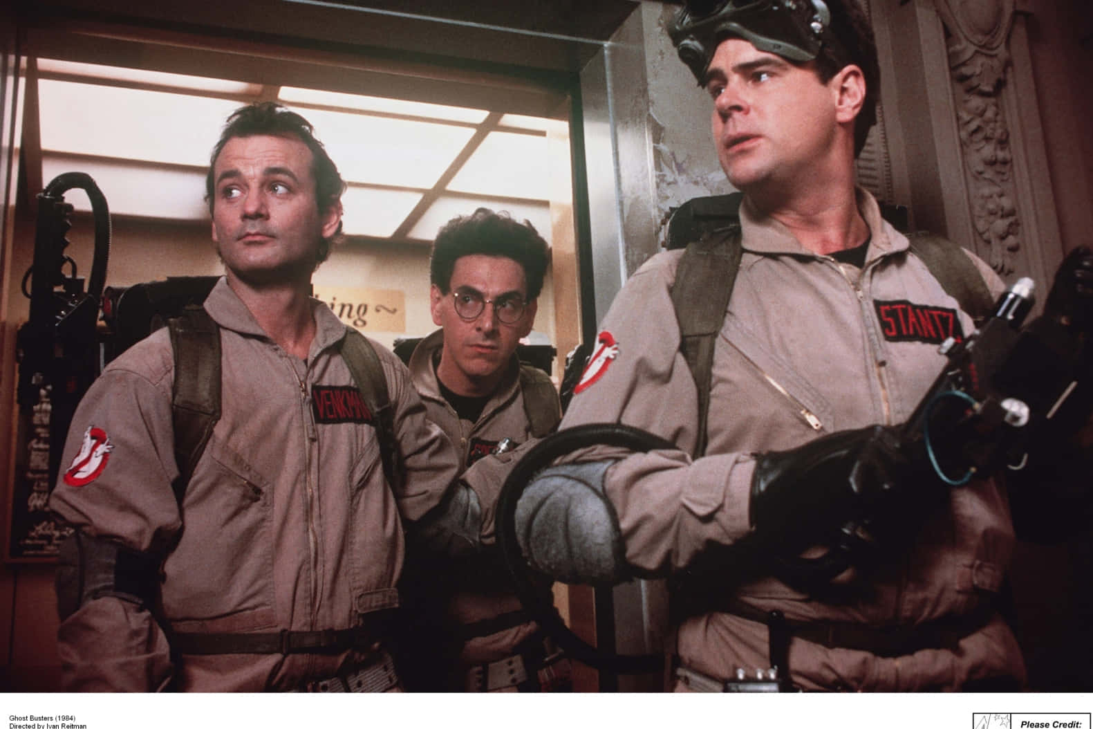The legendary Ghostbusters team in action against a supernatural menace