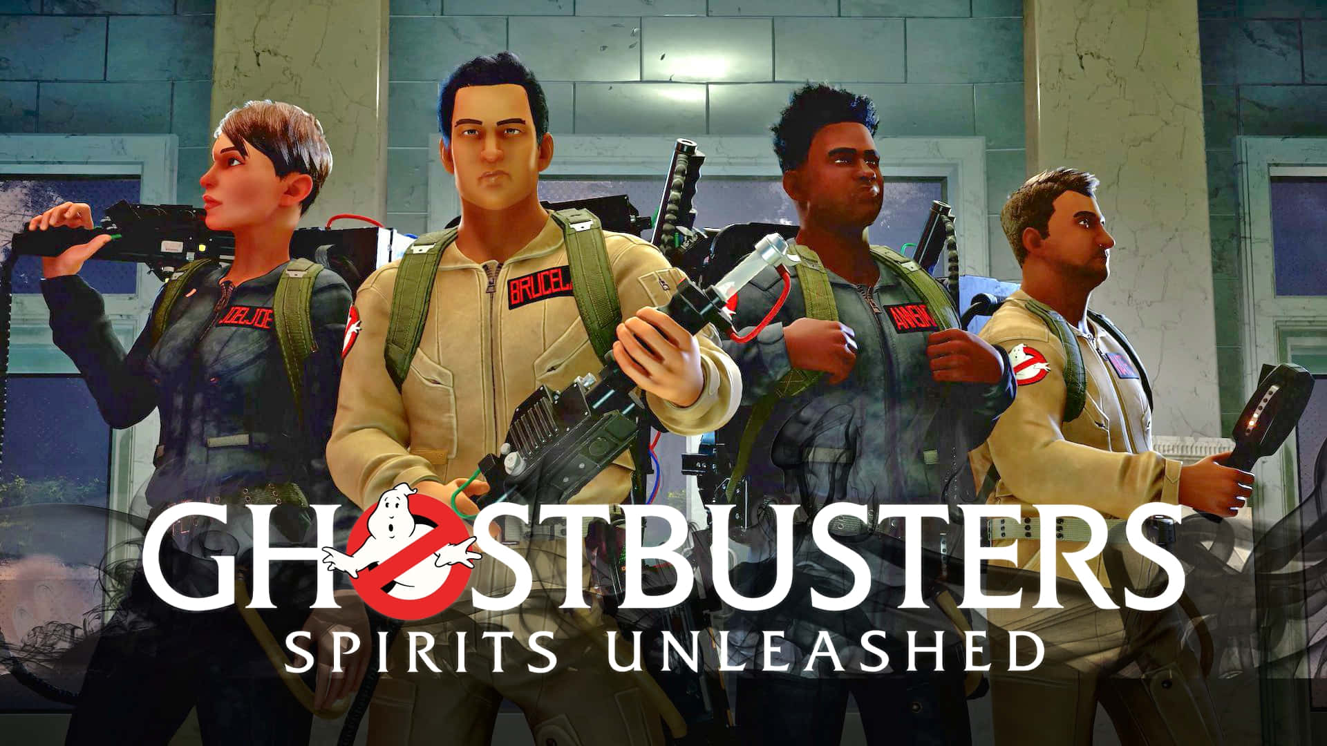 Ghostbusters harnessing their proton packs.