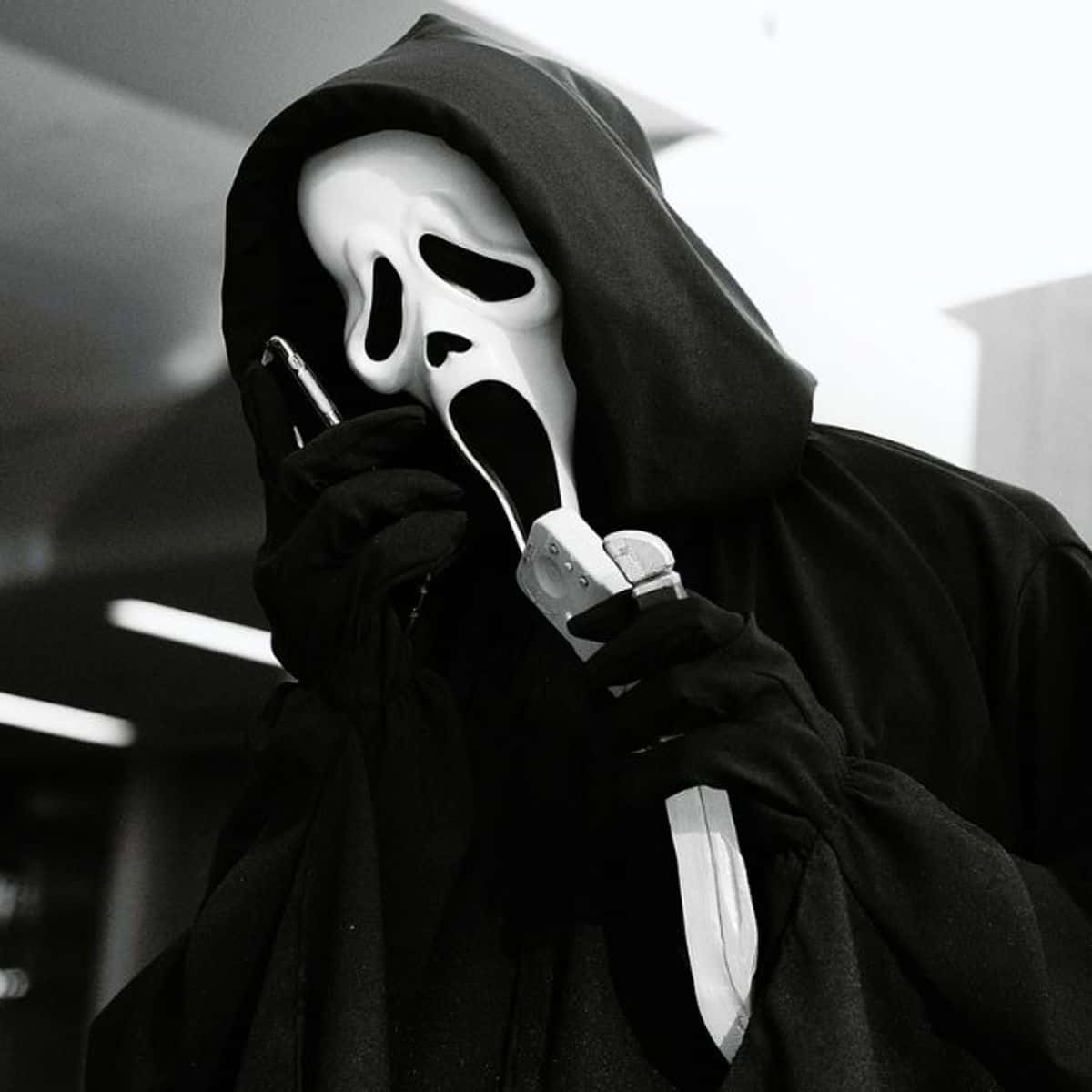 Denikoniske Ghostface-maske Fra Scream-filmserien.