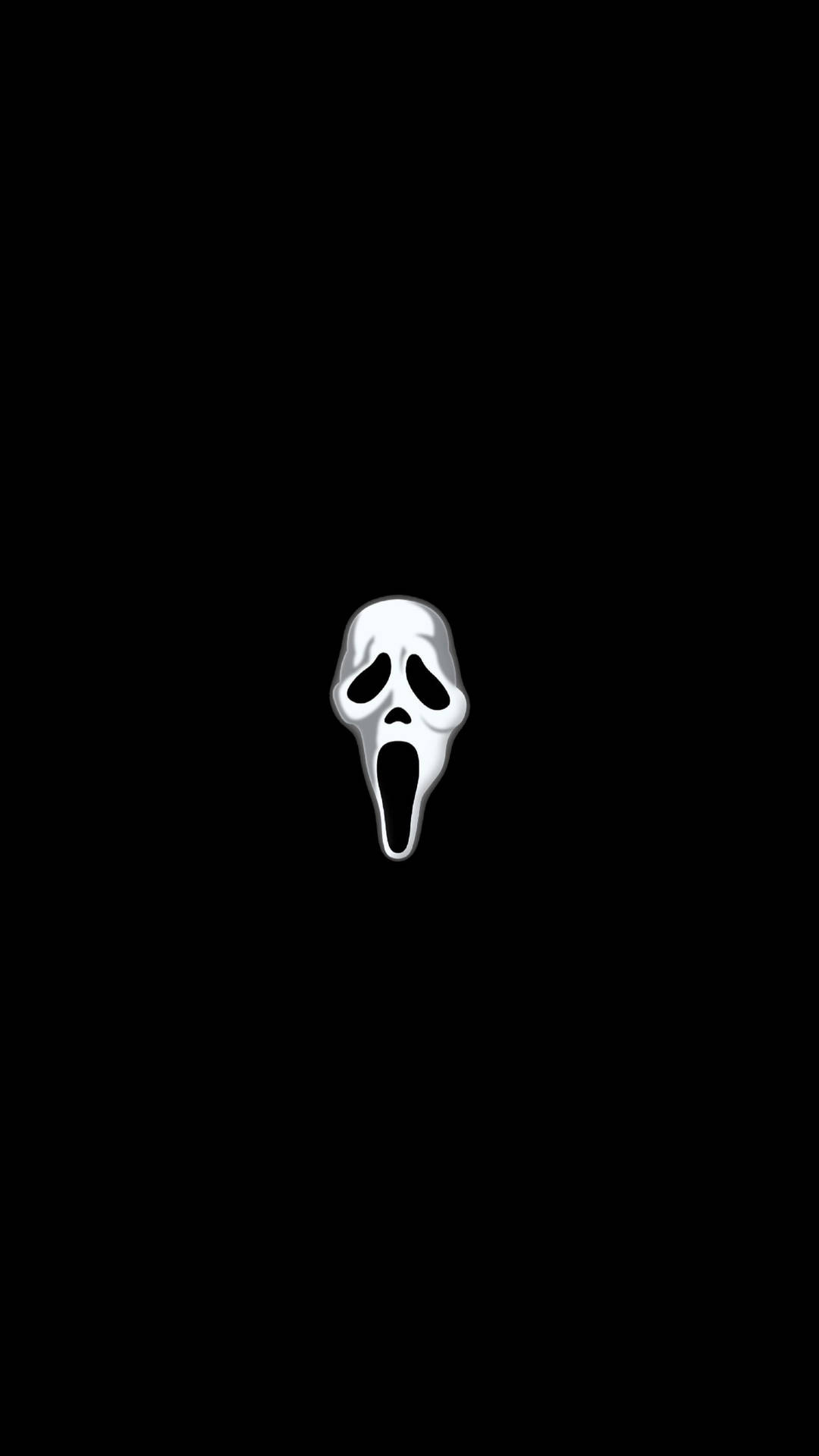 Download Cute Ghostface In Purple Outline Wallpaper | Wallpapers.com