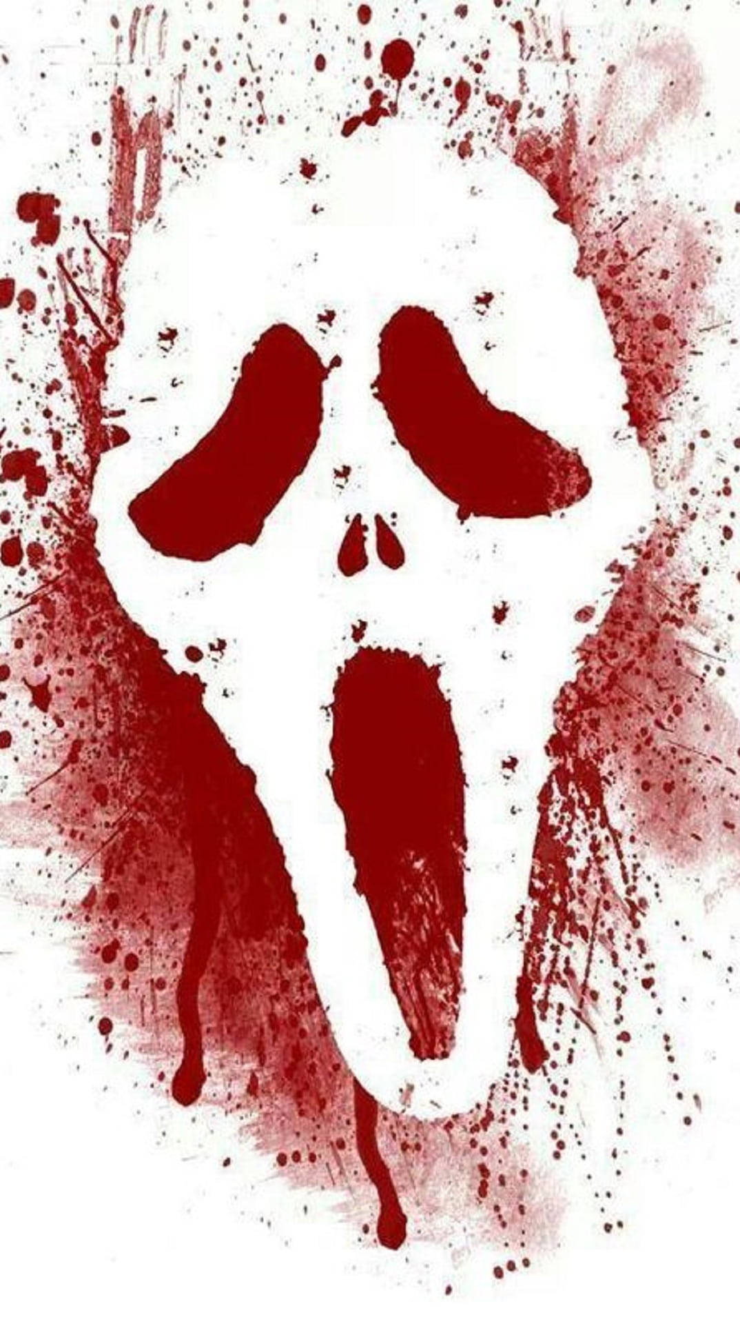 Ghostface Blood Splatter Art Wallpaper