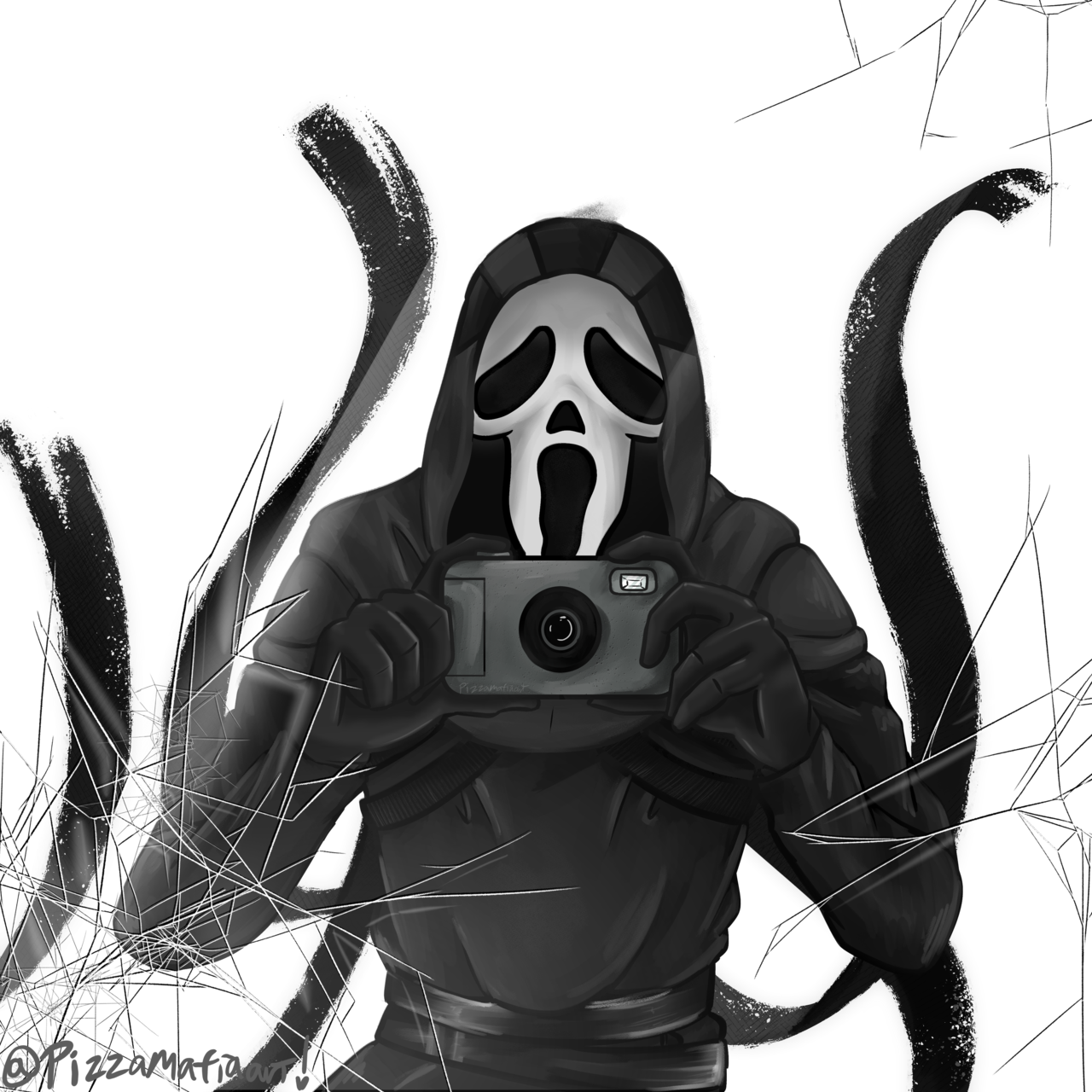 Ghostface Camera Selfie D B D Artwork PNG