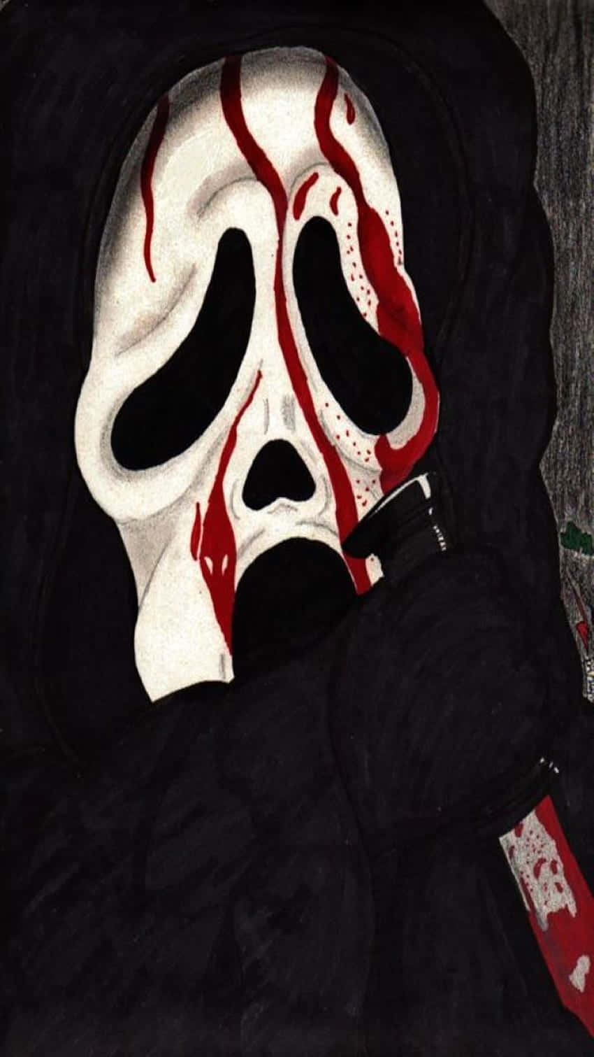 Ghostface Holdingi Phone Artwork Wallpaper