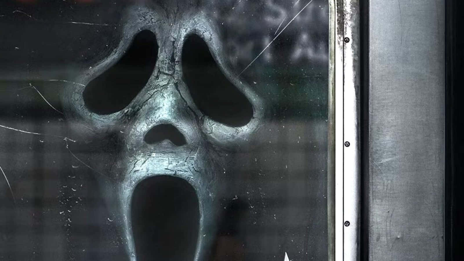 Ghostface Mask Reflection Scream6 Wallpaper