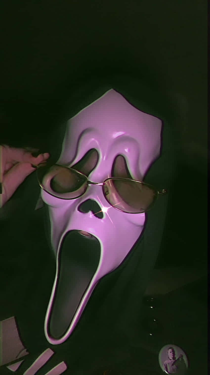 Ghostface Maskwith Sunglasses Wallpaper