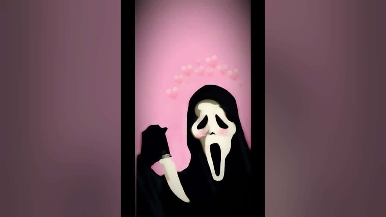 Ghostface Pink Scream Artwork Wallpaper