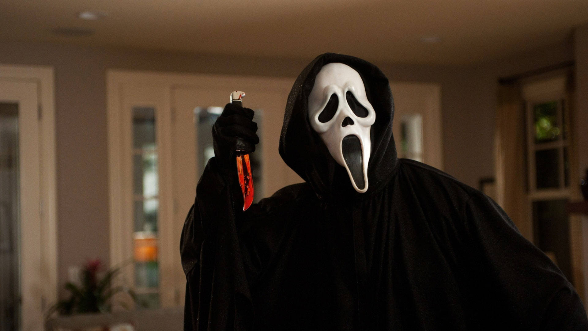 Ghostface the Infamous Killer from Scream Series Wallpaper