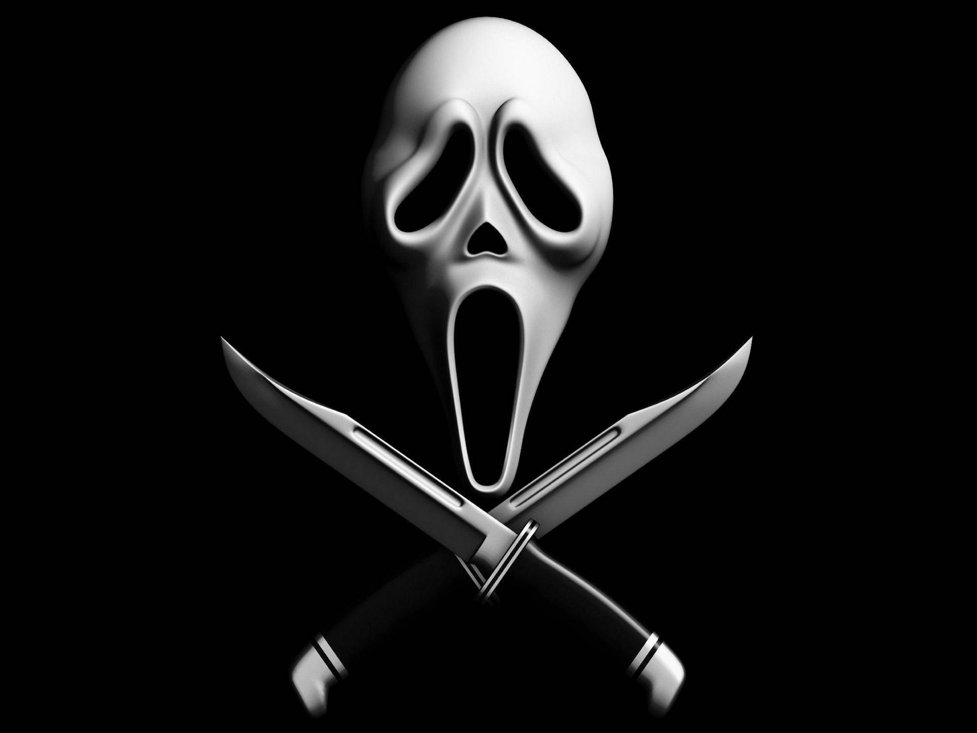 Ghostface Scream Knives Portrait Background