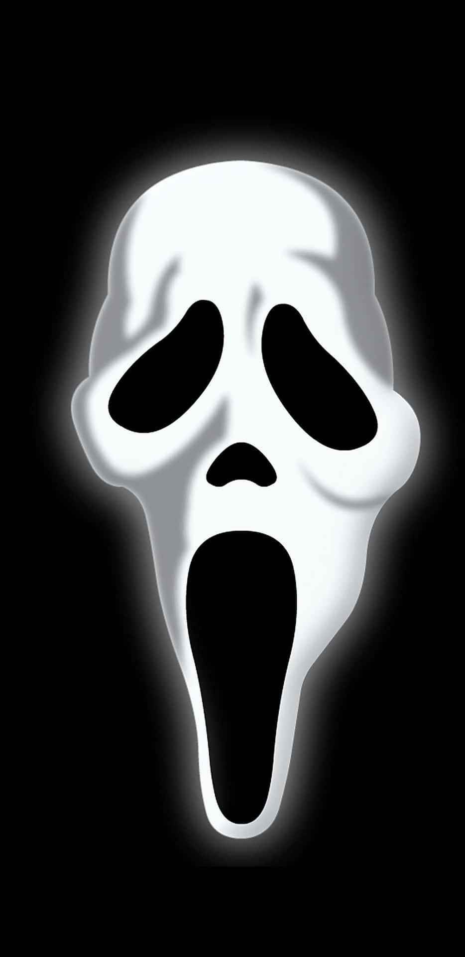 Ghostface Scream Mask Illustration Wallpaper