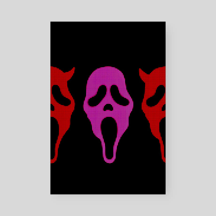 Ghostface Trio Pinkand Red Digital Art Wallpaper