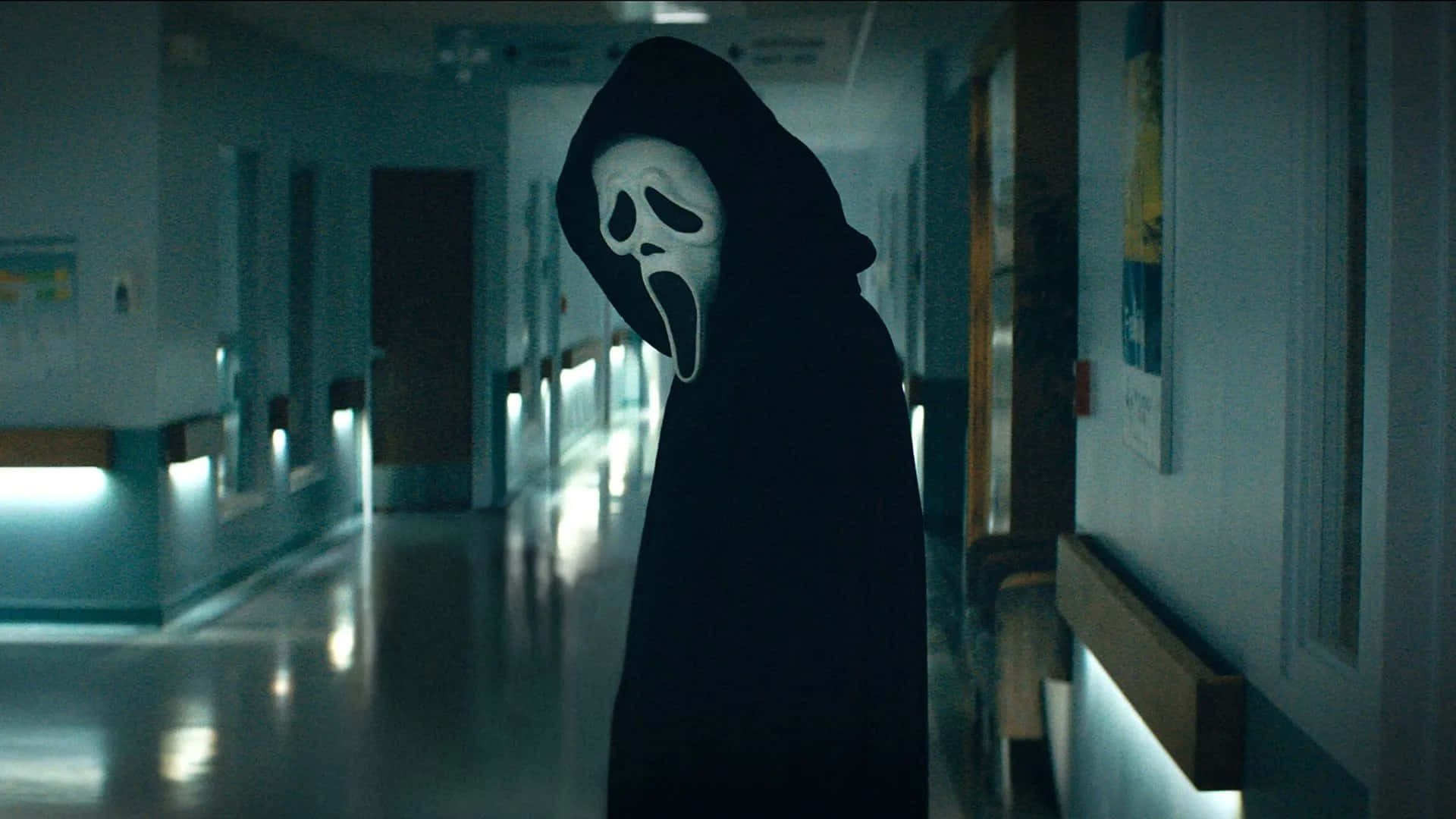 Ghostfacein Hospital Corridor Scream6 Wallpaper