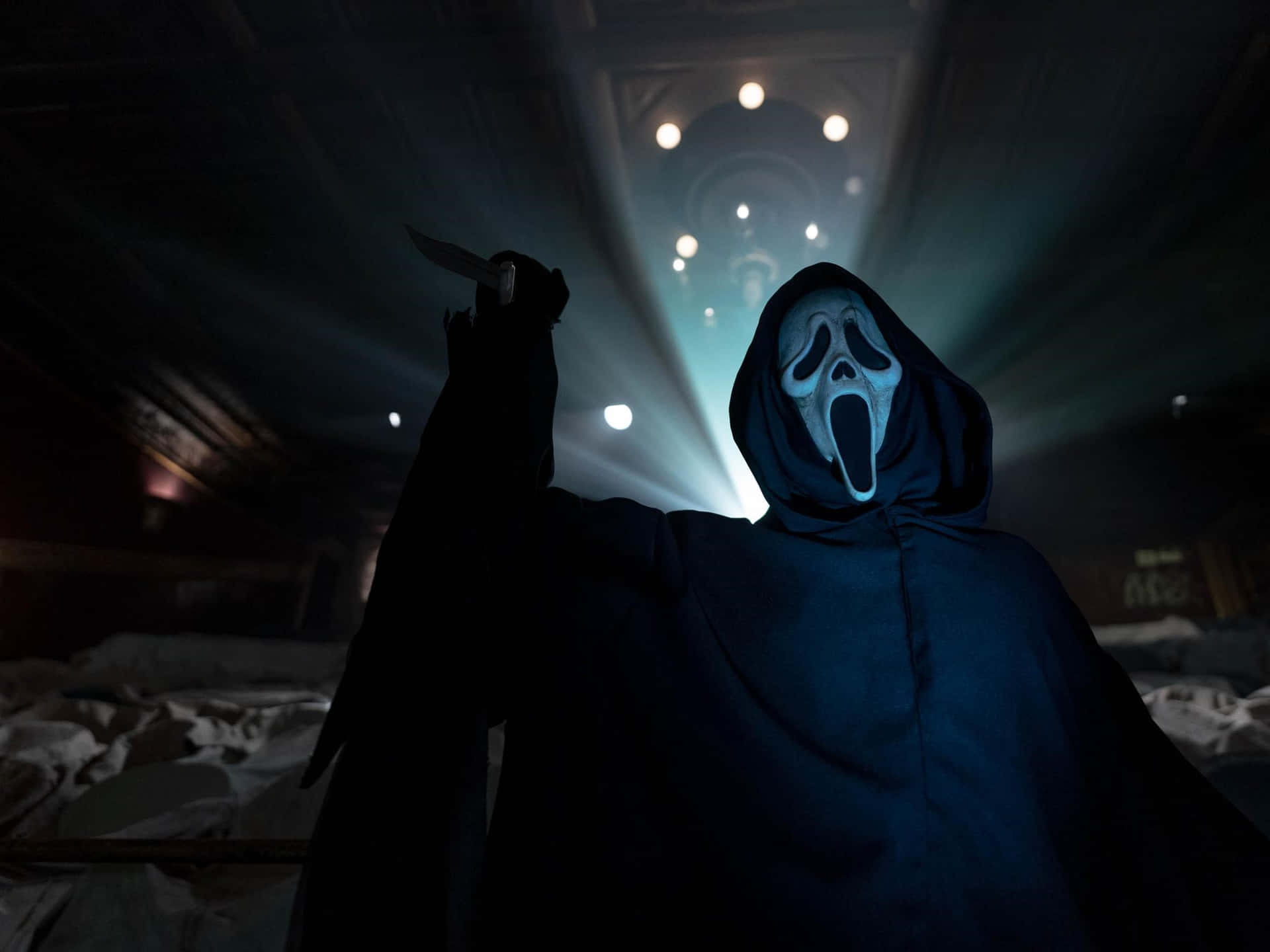 Ghostfacein Spotlight Scream6 Wallpaper