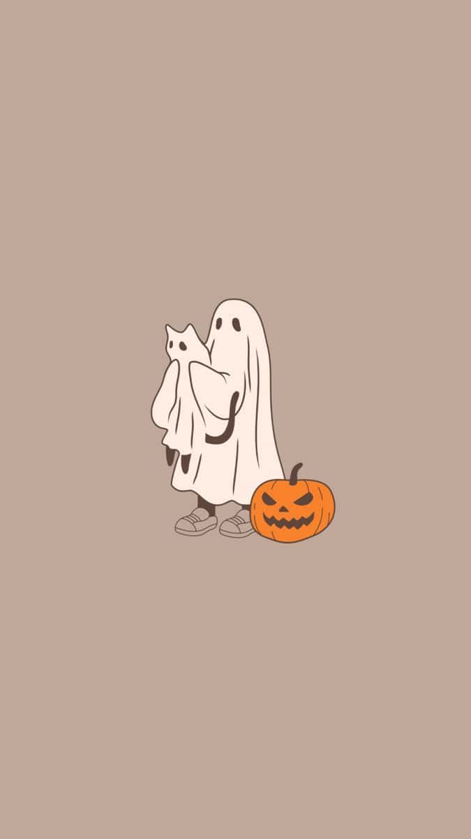 Ghostly Friends Halloween Pumpkin.jpg Wallpaper