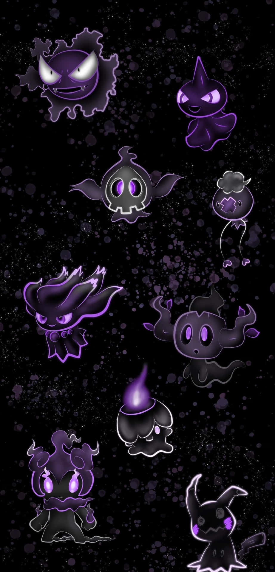 Ghostly_ Pokemon_ Collection_ Purple_ Hues Wallpaper