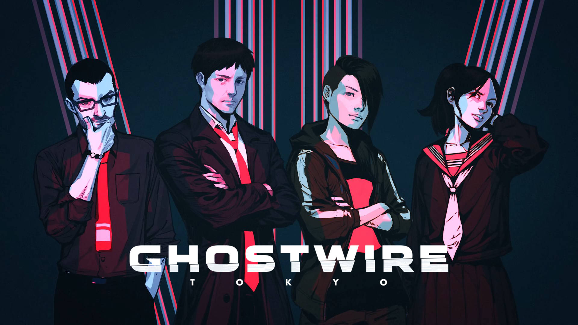 Enigmatic Human Enemies in Ghostwire Tokyo game Wallpaper