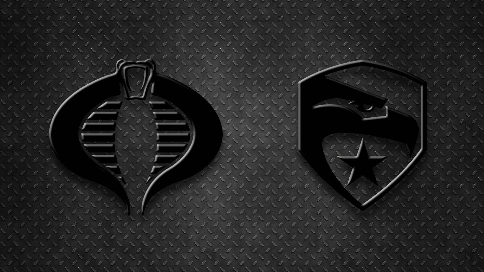 Gi Joe Black And Silver Logo Background