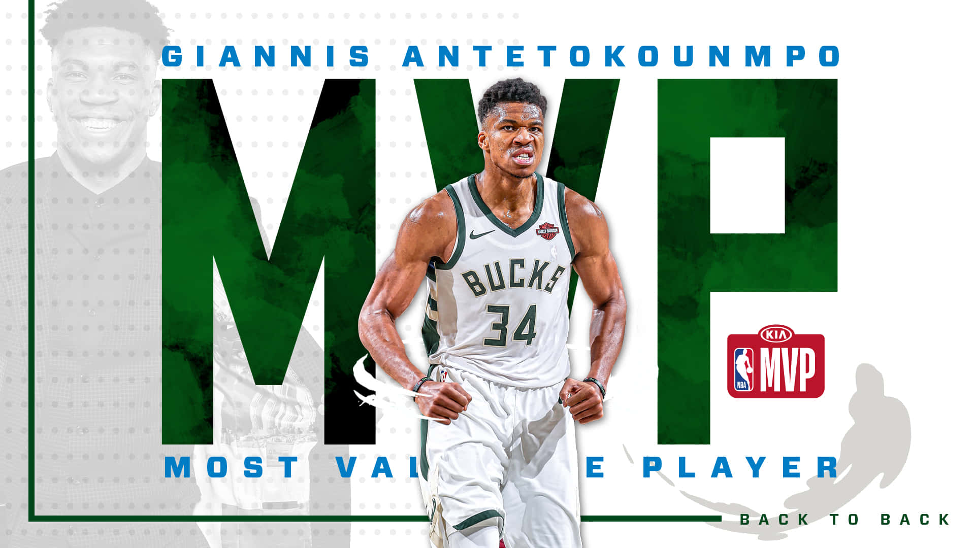 Giannis Antetokounmpo M V P Award Announcement Wallpaper