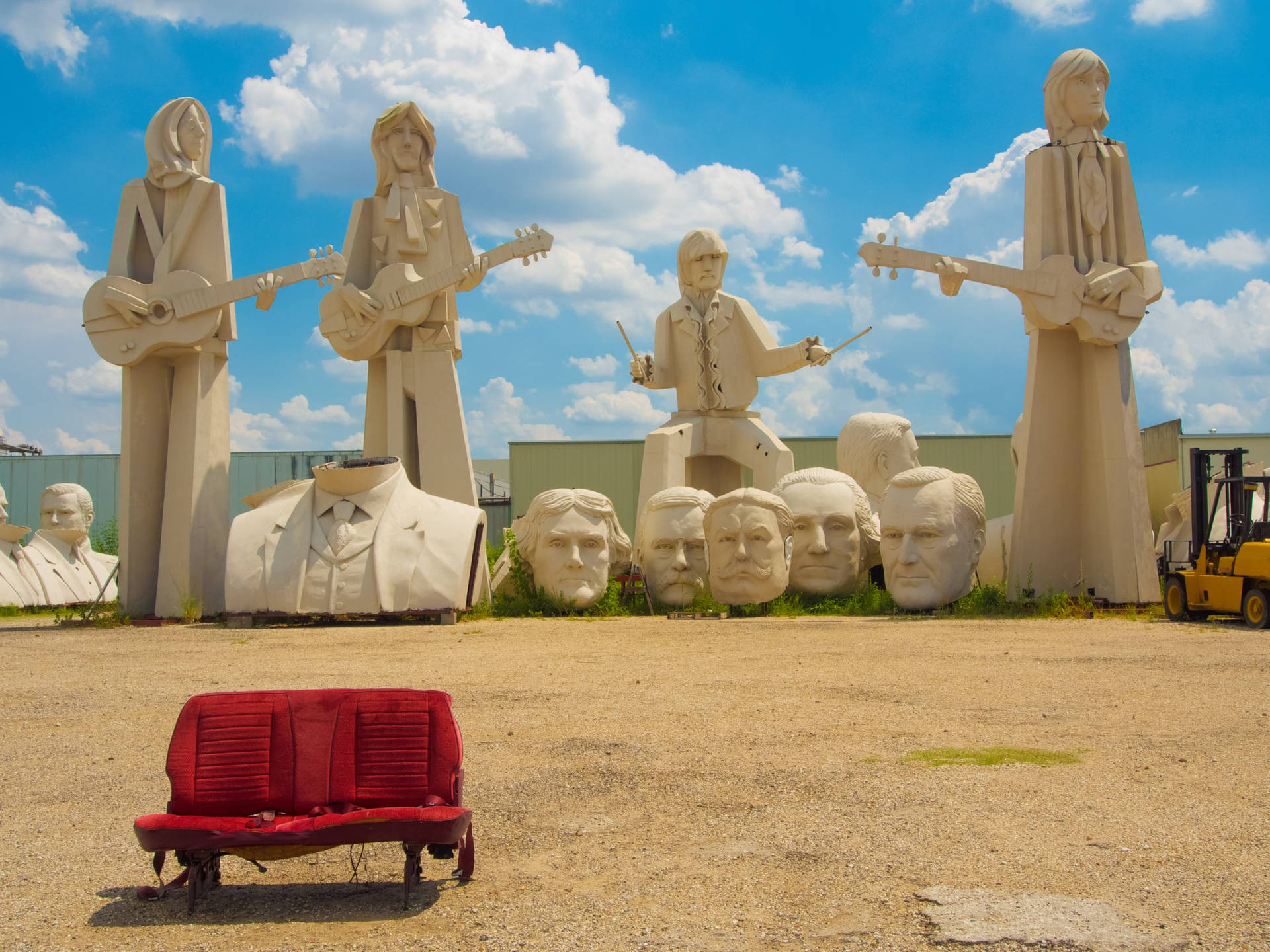 Giant Beatles Statues Houston Wallpaper