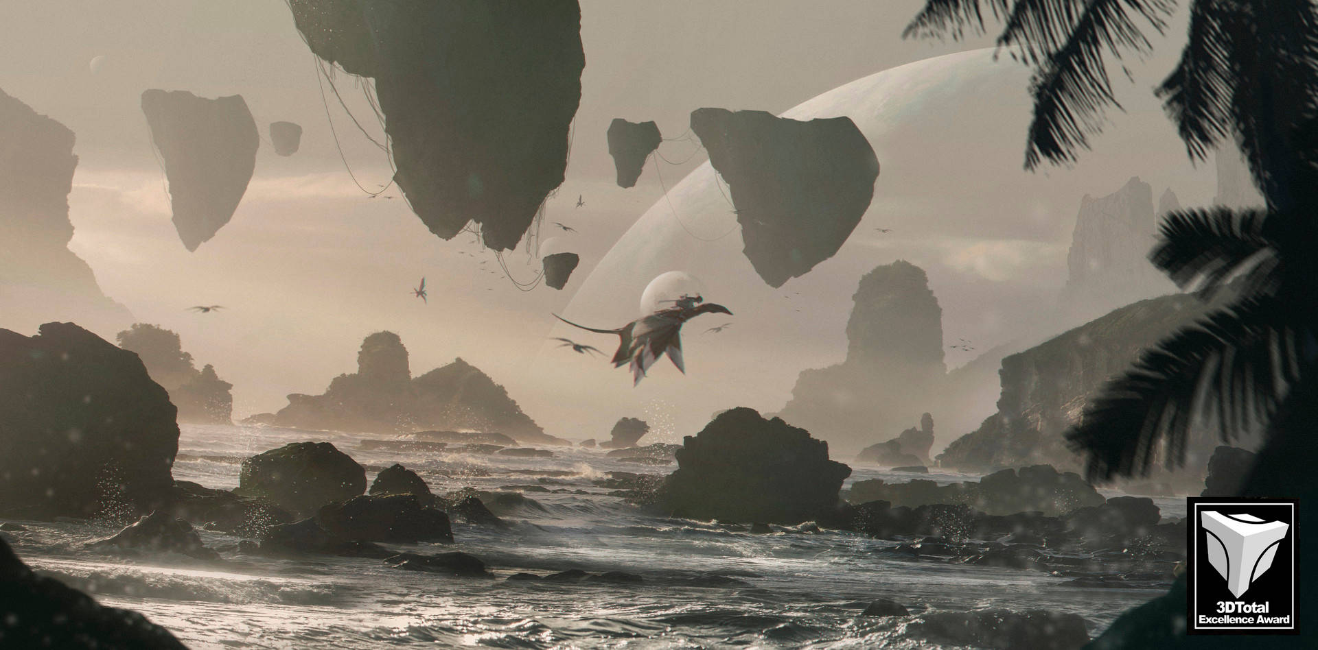 Giant Birds In Pandora Ocean Wallpaper