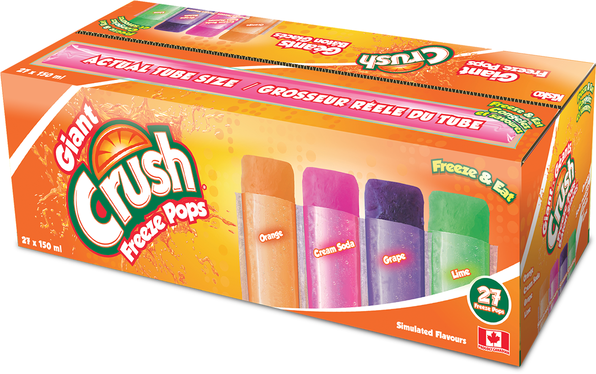 Giant Crush Freezie Pops Packaging PNG